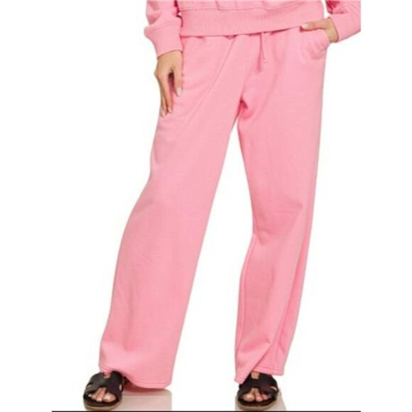 Zenana Fleece Long Sleeve Top and Sweatpants Set - Picture 2 of 3